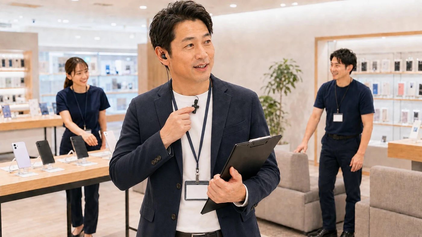 携帯ショップの現場でスタッフを支援する人材パートナー